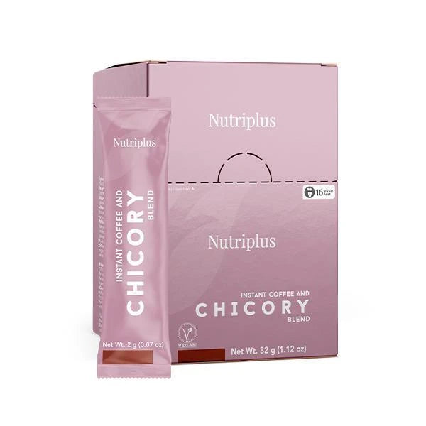 قهوة الهندباء Nutriplus الفورية الغنية بالألياف 2 جم - 16 ظرفًا لمذاق صحي