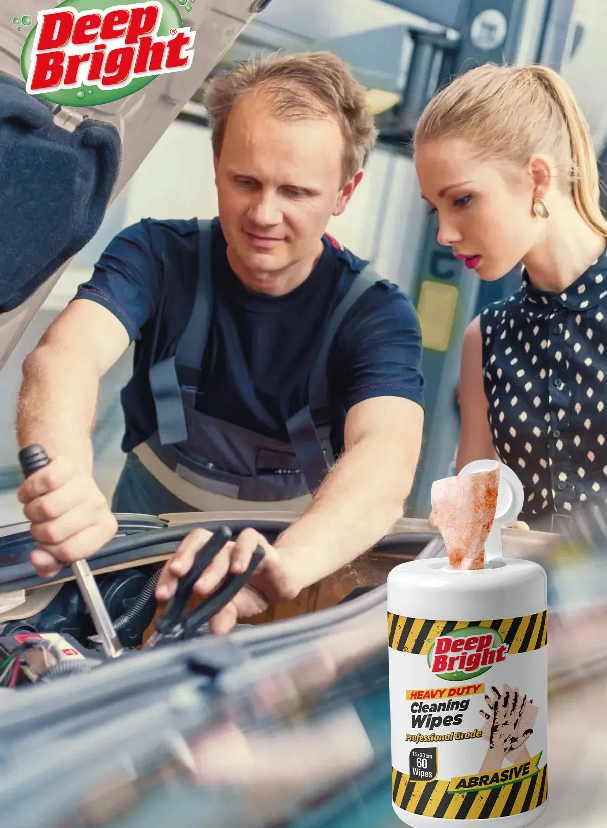 مناديل تنظيف متعددة الأغراض للأوساخ الثقيلة - ذات ملمس صناعي 60 قطعة