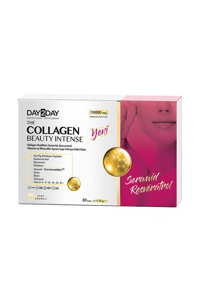 Day 2 Day The Collagen Beauty Intense مكمل غذائي بنكهة الفراولة 30 كيس