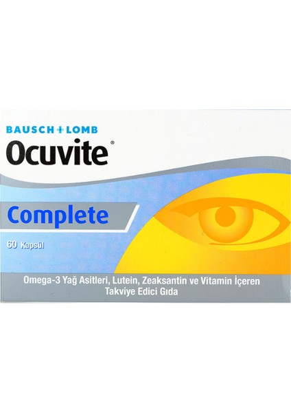 أكيوفيت باوش آند لومب كومبليت: 60 كبسولة لدعم صحة العين بالفيتامينات والزنك واللوتين