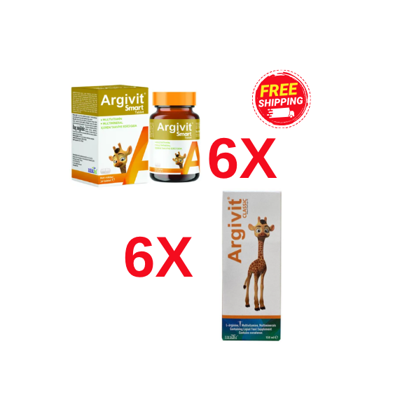 Wholesale Argivit Kids Set 12 Pcs: 6 Classic Syrup & 6 Smart Tablet | مجموعة أرجيفيت بالجملة