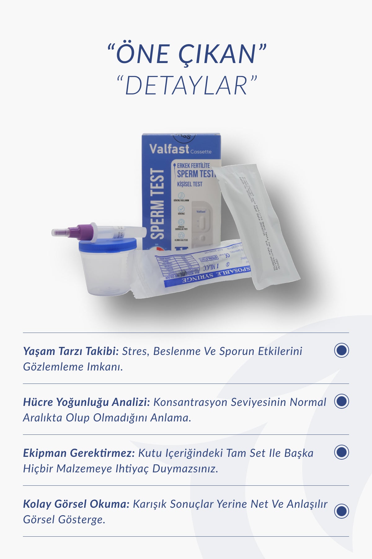 Valfast طقم فحص الخصوبة للرجال، اختبار منزلي سريع، عبوة من 1