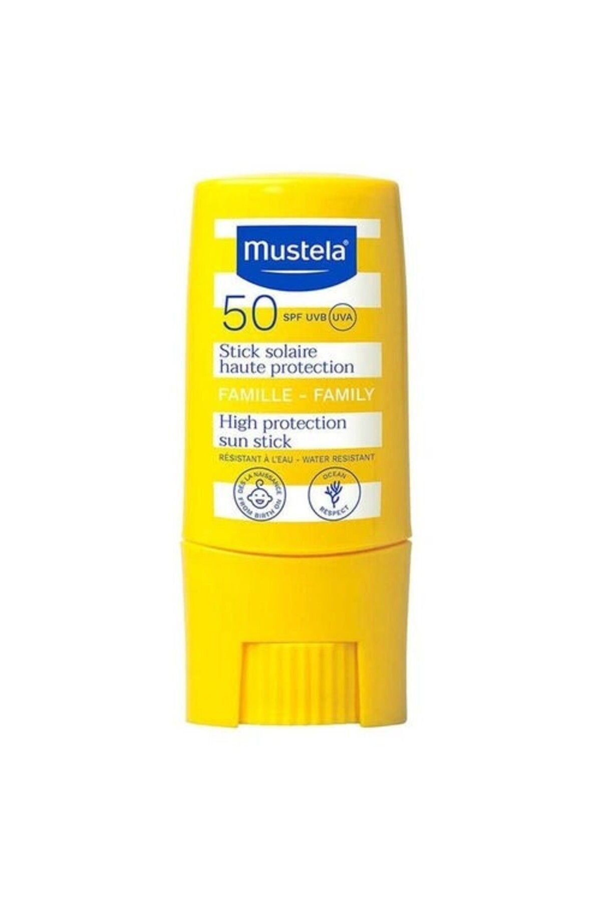 عصا واقي الشمس موستيلا SPF50+ حماية قصوى 9 مل لجميع أفراد العائلة سهلة الاستخدام