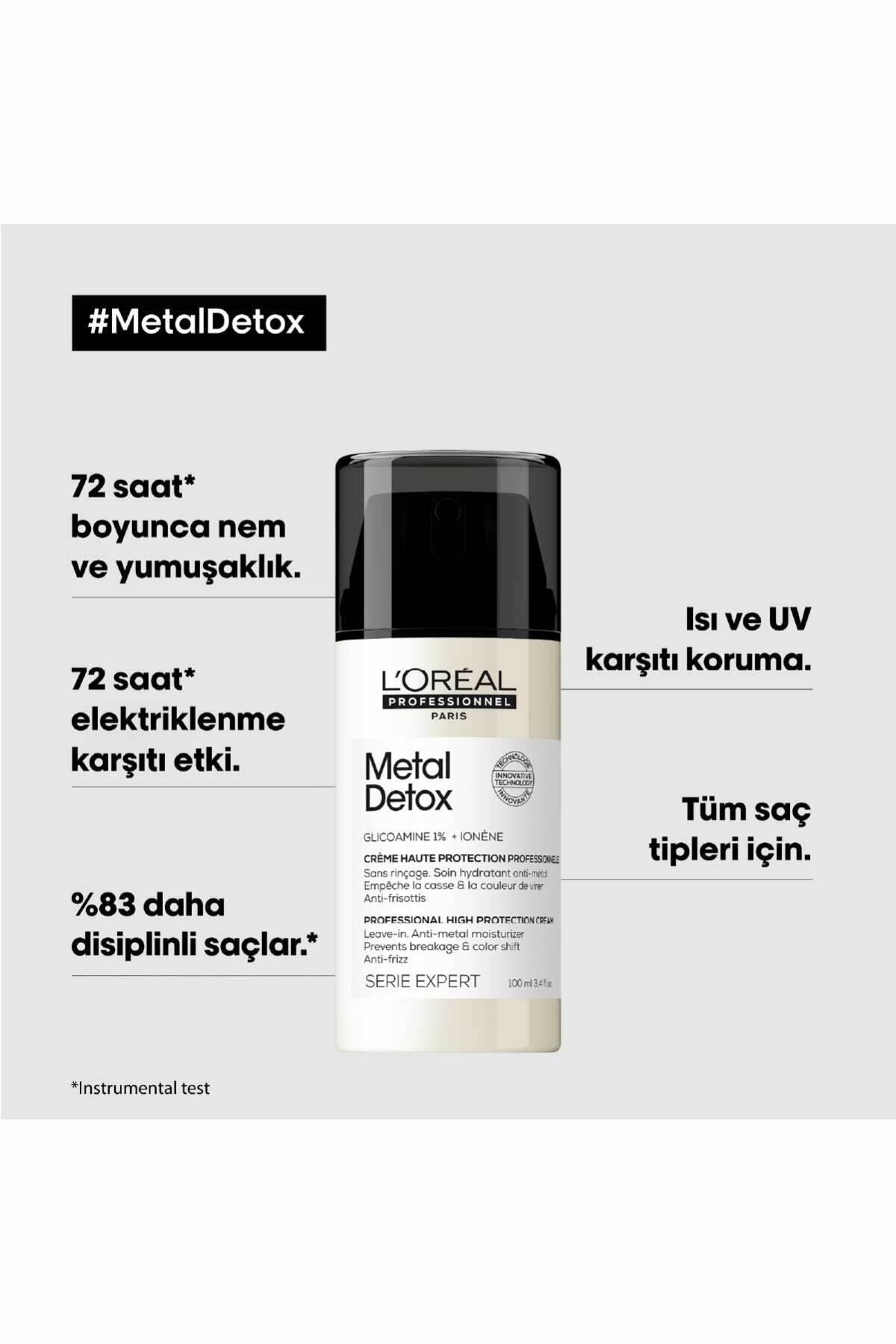 L'oreal Professionnel Serie Expert Metal Detox كريم حماية الشعر 100 مل مضاد للحرارة