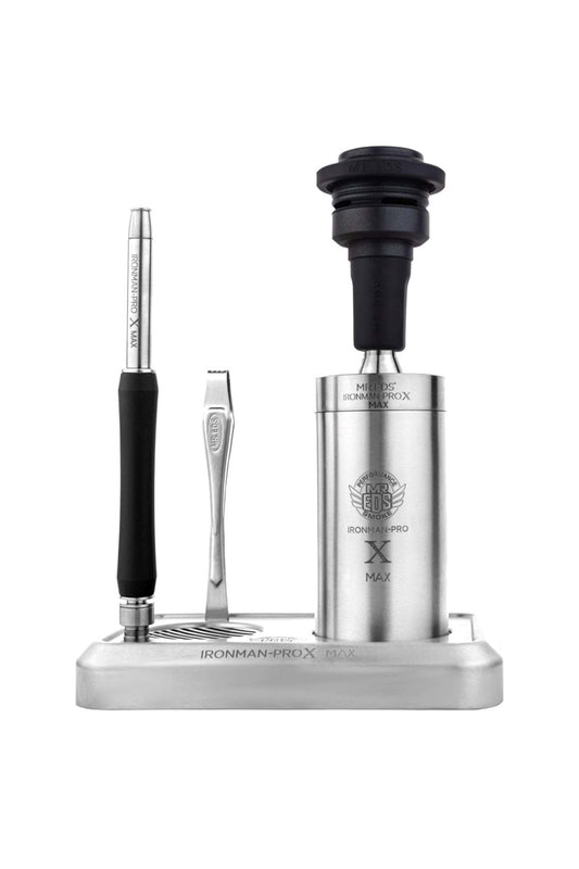 نرجيلة MR EDS E50 آيرون مان برو إكس ماكس: فولاذ مقاوم للصدأ، تصميم فاخر، تدخين استثنائي.