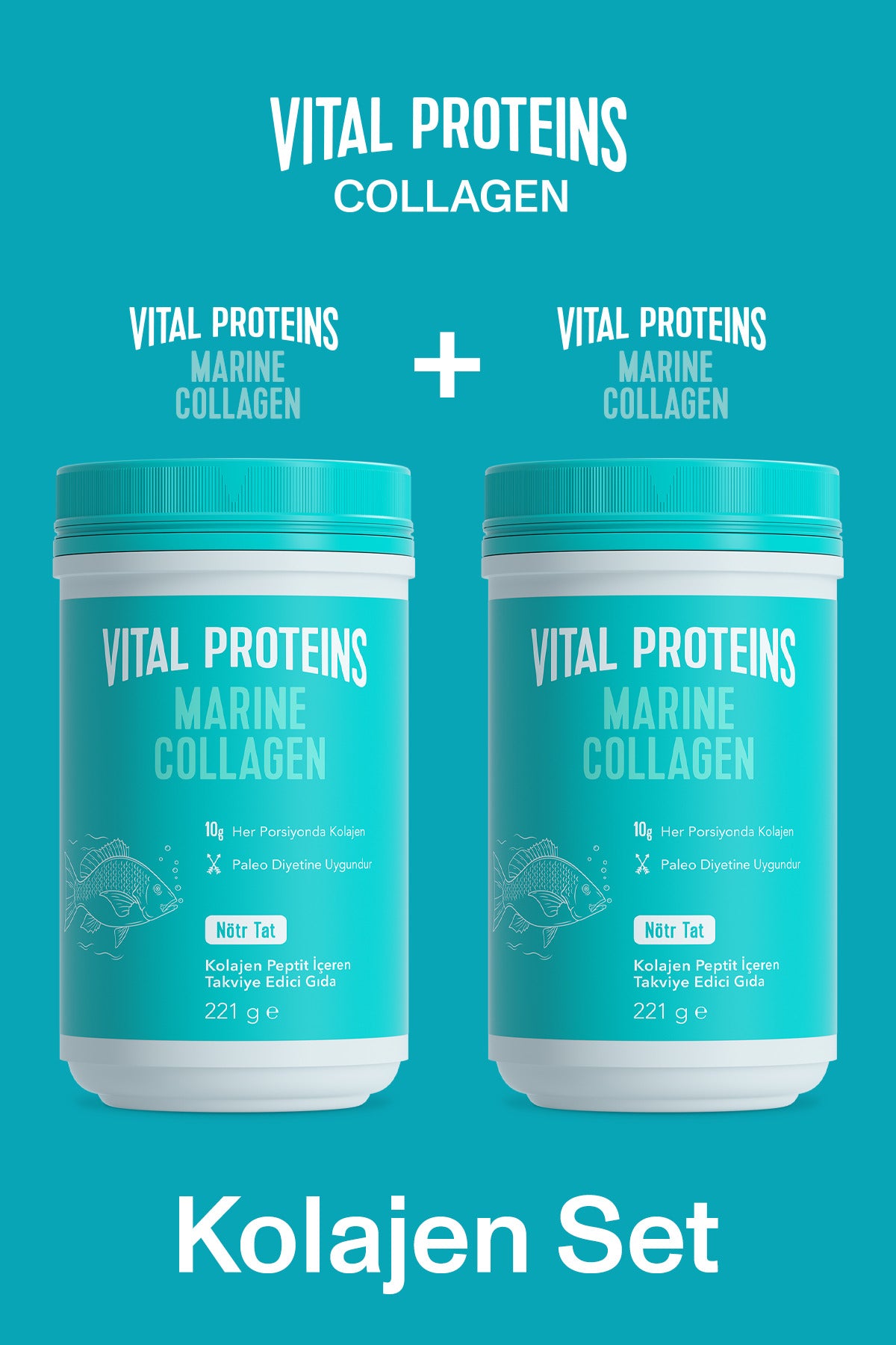 Vital Proteins مارين كولاجين سمك بودرة عبوة مزدوجة 221 جرام