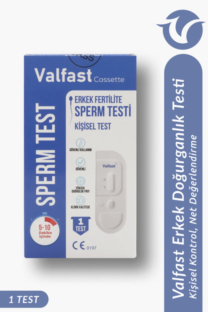 Valfast طقم فحص الخصوبة للرجال، اختبار منزلي سريع، عبوة من 1