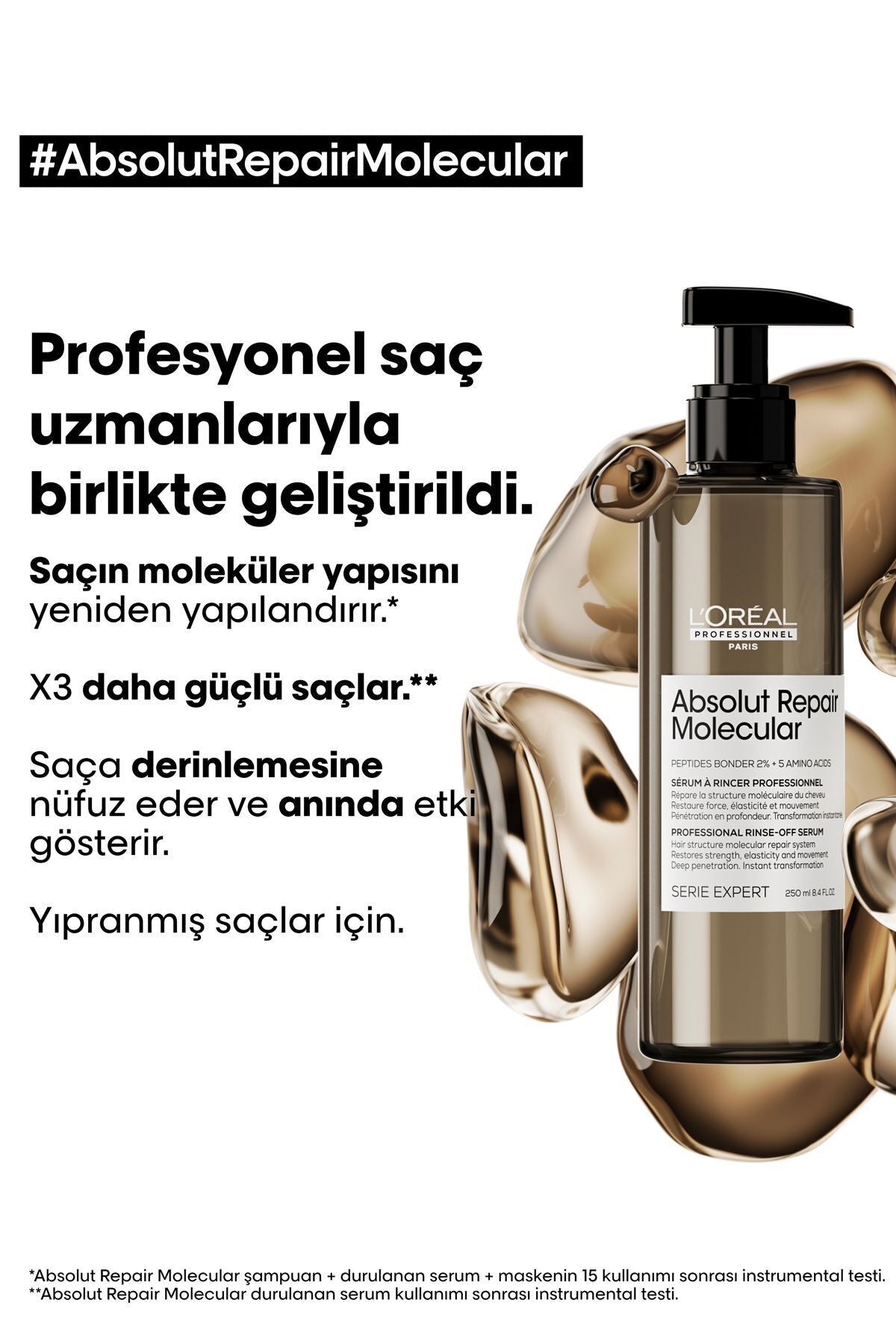 L'oreal Professionnel Absolut Repair Molecular سيروم يُشطف للشعر التالف 250 مل