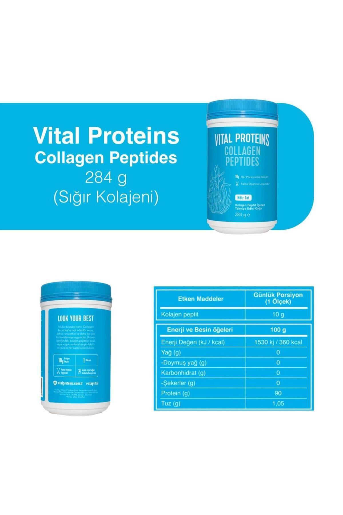 Vital Proteins كولاجين بقري متحلل 100% 284 جم عبوة 2