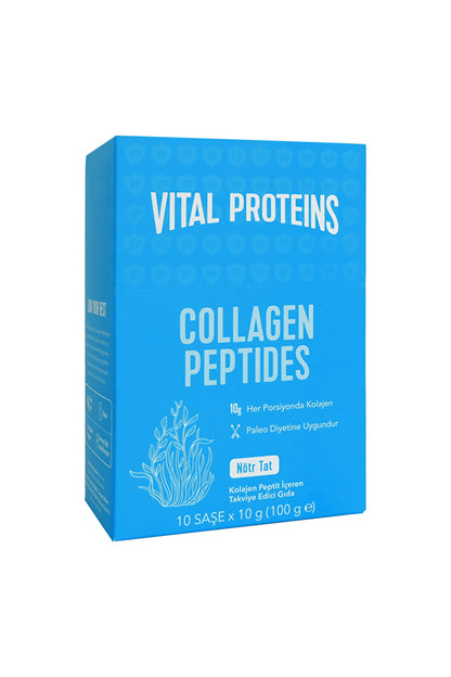 Vital Proteins ببتيدات الكولاجين البقري، 10 أكياس × 10 جم محايدة