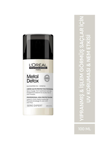 L'oreal Professionnel Serie Expert Metal Detox كريم حماية الشعر 100 مل مضاد للحرارة