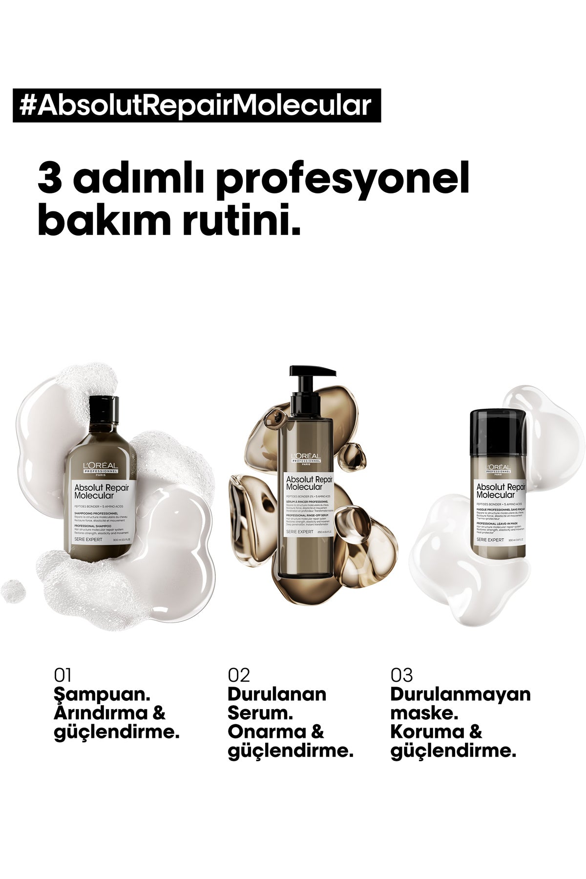 L'Oréal Professionnel Absolut Repair Molecular شامبو منقي للشعر التالف 500مل