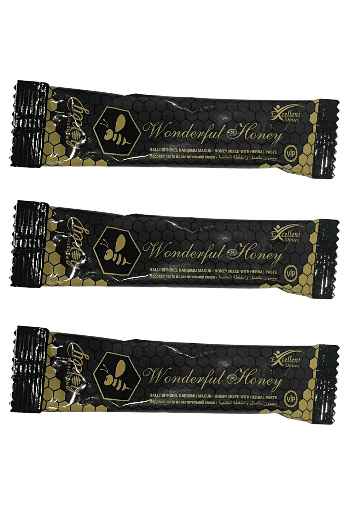 Power Honey Wonderfull Honey معجون عشبي، 3 عبوات 15×12