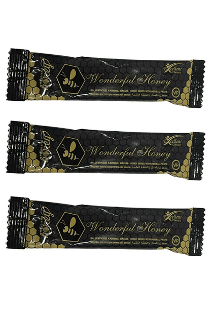 Power Honey Wonderfull Honey معجون عشبي، 3 عبوات 15×12