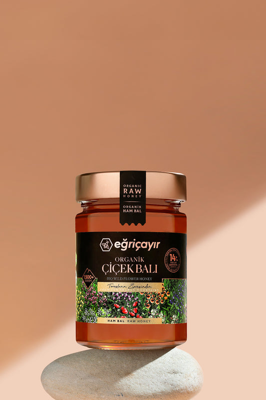 Eğriçayır عسل الزهور العضوي TA14 450g