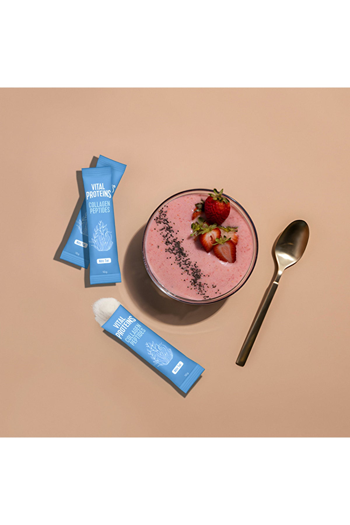 Vital Proteins ببتيدات الكولاجين البقري، 10 أكياس × 10 جم محايدة