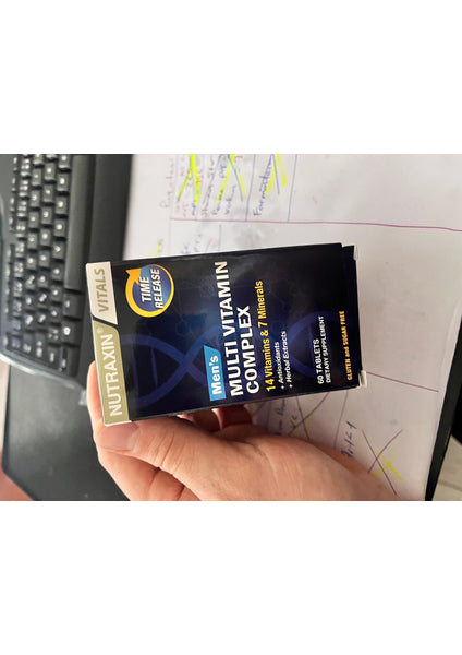 Nutraxin مكمل فيتامينات ومعادن متعدد للرجال، 60 قرص لدعم الطاقة والصحة.