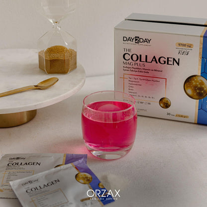 DAY2DAY Collagen Mag Plus مكمل كولاجين ومغنيسيوم بنكهة الفراولة والبطيخ 30 كيس