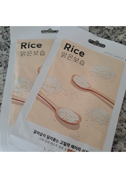 MISSHA مجموعة أقنعة الأرز الورقية المرطبة والمشرقة Airy Fit (5 قطع)