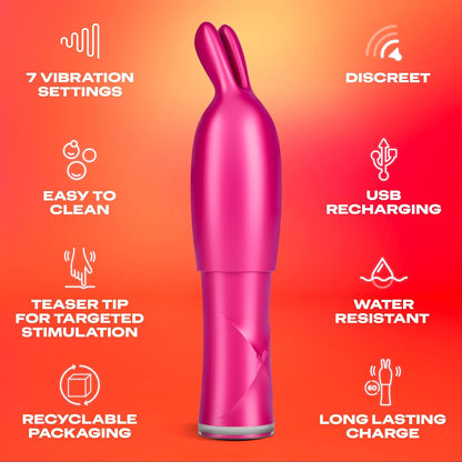 Durex 2-in-1 Rechargeable Dual Stimulator & Intense Gel 10ml Set - هزاز ديوركس 2 في 1 قابل للشحن مع جل إنتنس محفز 10 مل