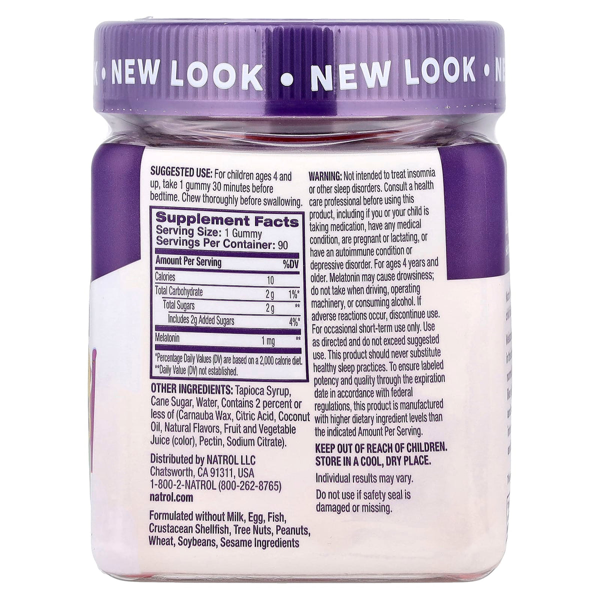 Natrol أقراص ميلاتونين للمضغ للأطفال بنكهة توت العليق 1 ملجم