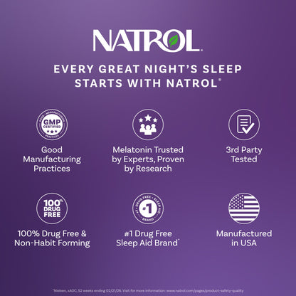 Natrol أقراص ميلاتونين للمضغ للأطفال بنكهة توت العليق 1 ملجم