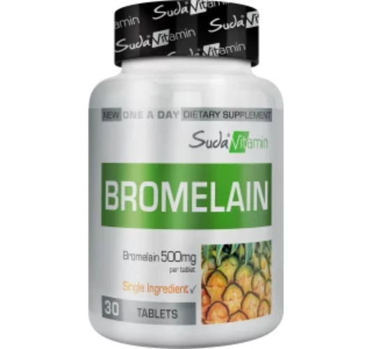 Suda Vitamin الأناناس | 500 ملغ لدعم الهضم ومكافحة الالتهاب (30 قرص) - تركي