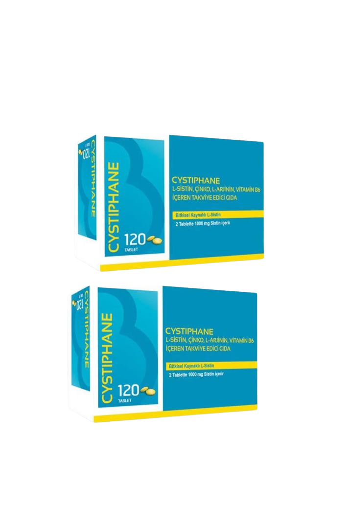 2x Biorga Cystiphane 120 Tablets (240 Total) - Hair & Nail Support with L-Cystine & Zinc - عرض عبوتين سيستيفان لعلاج تساقط الشعر والأظافر