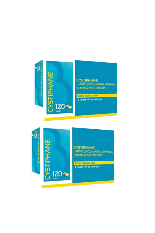 2x Biorga Cystiphane 120 Tablets (240 Total) - Hair & Nail Support with L-Cystine & Zinc - عرض عبوتين سيستيفان لعلاج تساقط الشعر والأظافر