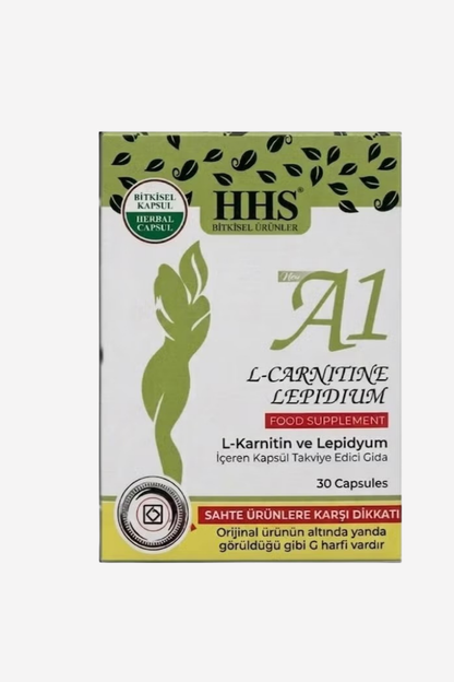 HHS A1 L-Carnitine Capsules - كبسولات اتش اتش اس للتنحيف (30 Cap) - Original