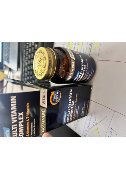 Nutraxin مكمل فيتامينات ومعادن متعدد للرجال، 60 قرص لدعم الطاقة والصحة.
