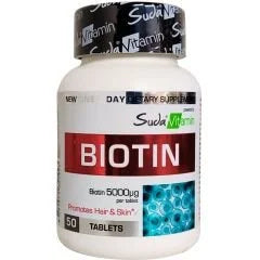 Suda Vitamin بيوتين 5000 مكغ - كبسولات لتقوية الشعر والأظافر