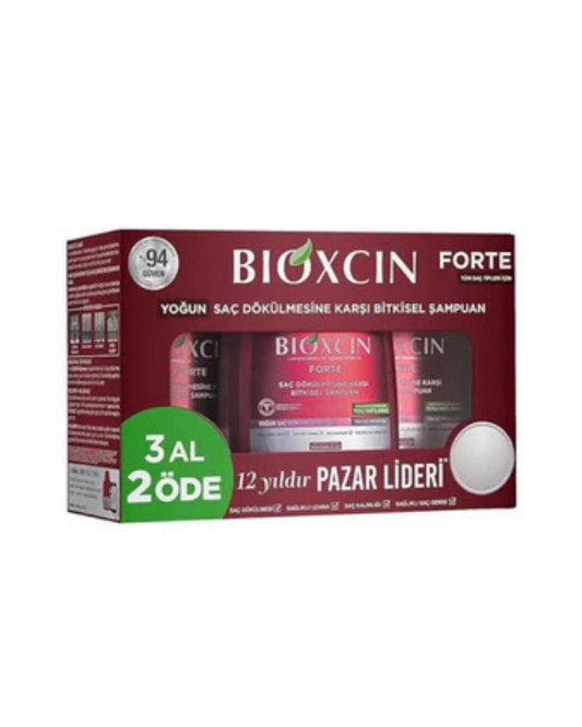 3x Bioxcin Forte Intense Shampoo - شامبو بيوكسين فورت الأحمر (3 Pack) - Anti-Hair Loss