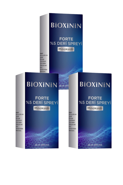 Bioxcin Forte 5% Minoxidil Hair Spray 3-Pack - 3 عبوات بخاخ بيوكسين لعلاج تساقط الشعر