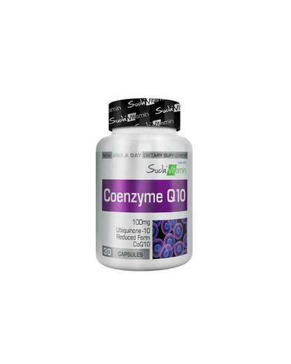 Suda Vitamin كوإنزيم Q10 | دعم صحة القلب والطاقة ومضاد الأكسدة (100 ملغ/30 كبسولة) - صناعة تركية