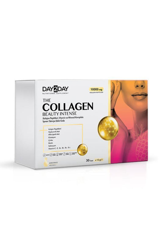 مكمل الكولاجين اليومي بيوتي إنتنس بنكهة الأناناس: فيتامينات ومعادن 30 كيس