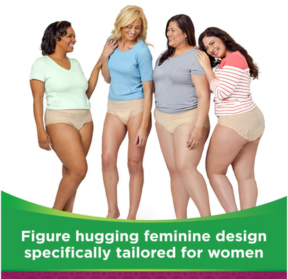 Depend Women Absorbent Underwear Medium (M) 3 Pack Value Bundle | كلوت ديبيند نسائي لامتصاص التسرب وحماية فائقة - عبوة توفيرية