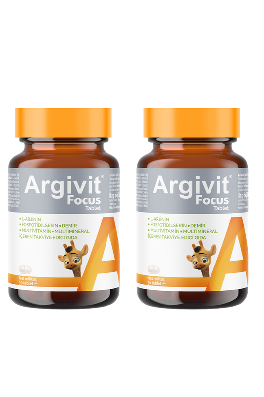 2x Argivit Focus Height Growth Tablets - حبوب أرجيفيت لزيادة الطول والتركيز (2 x Pack)