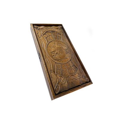 Grand Gift Store MTGEMI مجموعة طاولة مصنوعة يدويًا من الجوز ٥٠×٥٠ سم