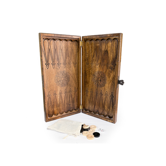 Grand Gift Store MTGEMI مجموعة طاولة مصنوعة يدويًا من الجوز ٥٠×٥٠ سم