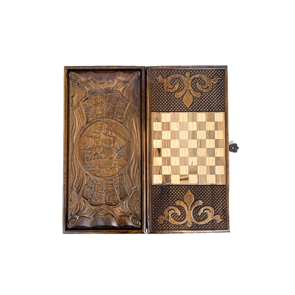 Grand Gift Store MTGEMI مجموعة طاولة مصنوعة يدويًا من الجوز ٥٠×٥٠ سم