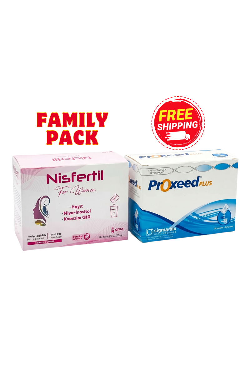 Ultimate Couple Fertility Support Bundle - Proxeed Plus for Men & Nisfertil for Women - Premium Reproductive Kit - باقة دعم الخصوبة المتكاملة للزوجين