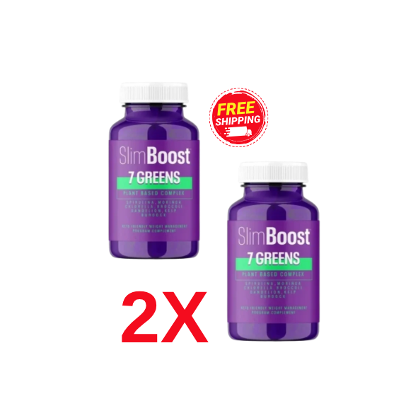 Slimboost 7 Greens & Keto Burn Bundle 2x30 Caps - كبسولات كيتو و ٧ خضروات لحرق الدهون