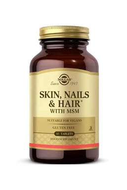Solgar Skin, Nails & Hair Formula (60 Tablets) - Advanced MSM - فيتامين للشعر والبشرة والأظافر