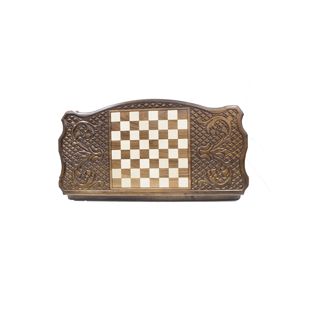 Grand Gift Store ASLTAV60 طاولة زهر كبيرة من خشب الجوز موديل الأسد
