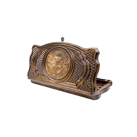 Grand Gift Store ASLTAV60 طاولة زهر كبيرة من خشب الجوز موديل الأسد